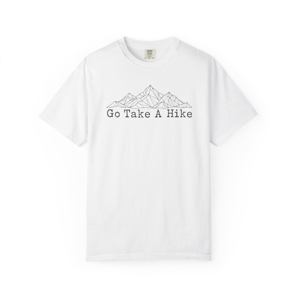 Go Take A Hike Geometric Mountain Tee | Vintage Comfort Colors Hiking Shirt