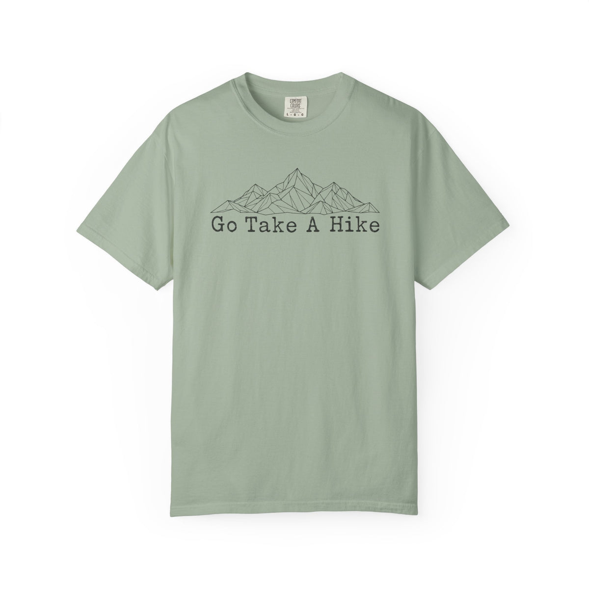 Go Take A Hike Geometric Mountain Tee | Vintage Comfort Colors Hiking Shirt