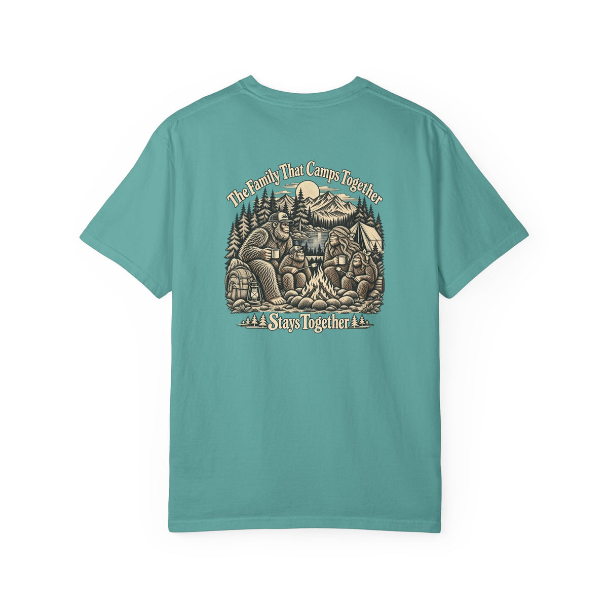 The Family That Camps Together Stays Together | Sasquatch Family Camping Tee | Comfort Colors 1717