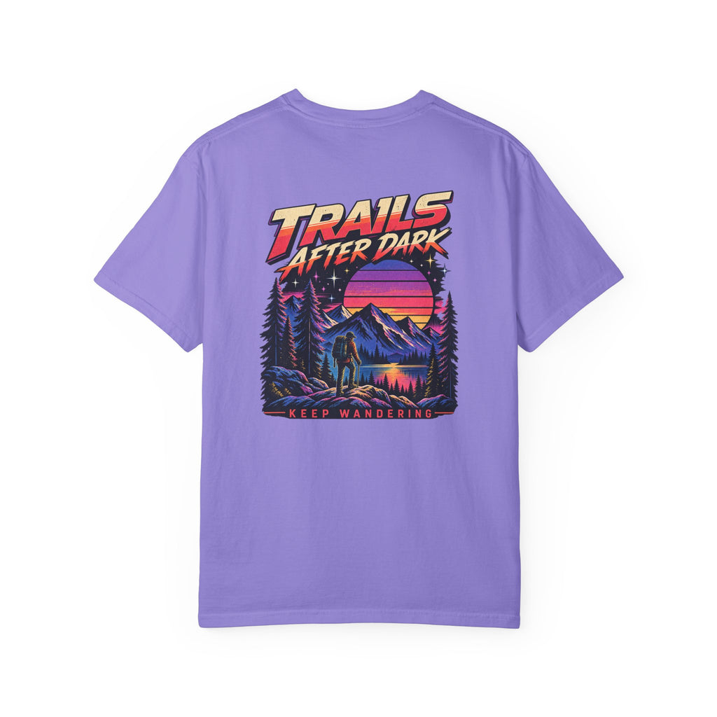 Trails After Dark 80s Hiking Graphic Tee | Comfort Colors 1717