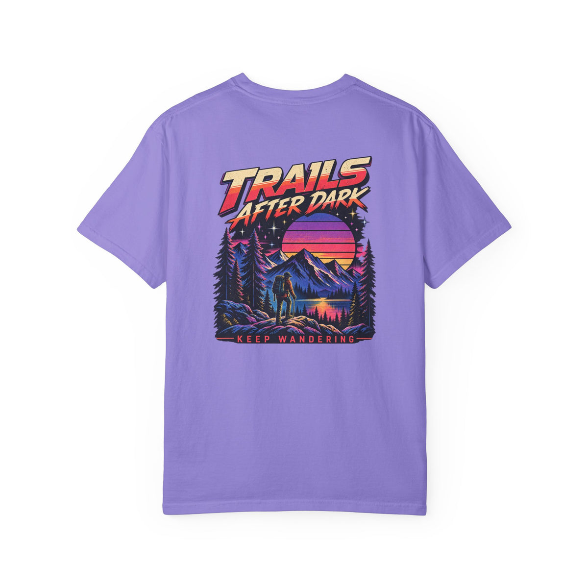 Trails After Dark 80s Hiking Graphic Tee | Comfort Colors 1717