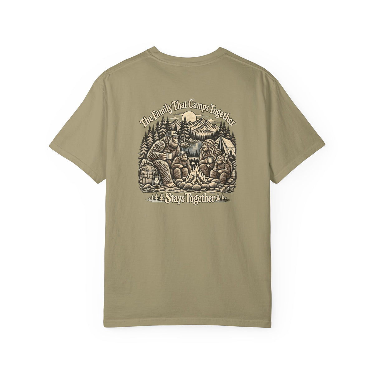 The Family That Camps Together Stays Together | Sasquatch Family Camping Tee | Comfort Colors 1717