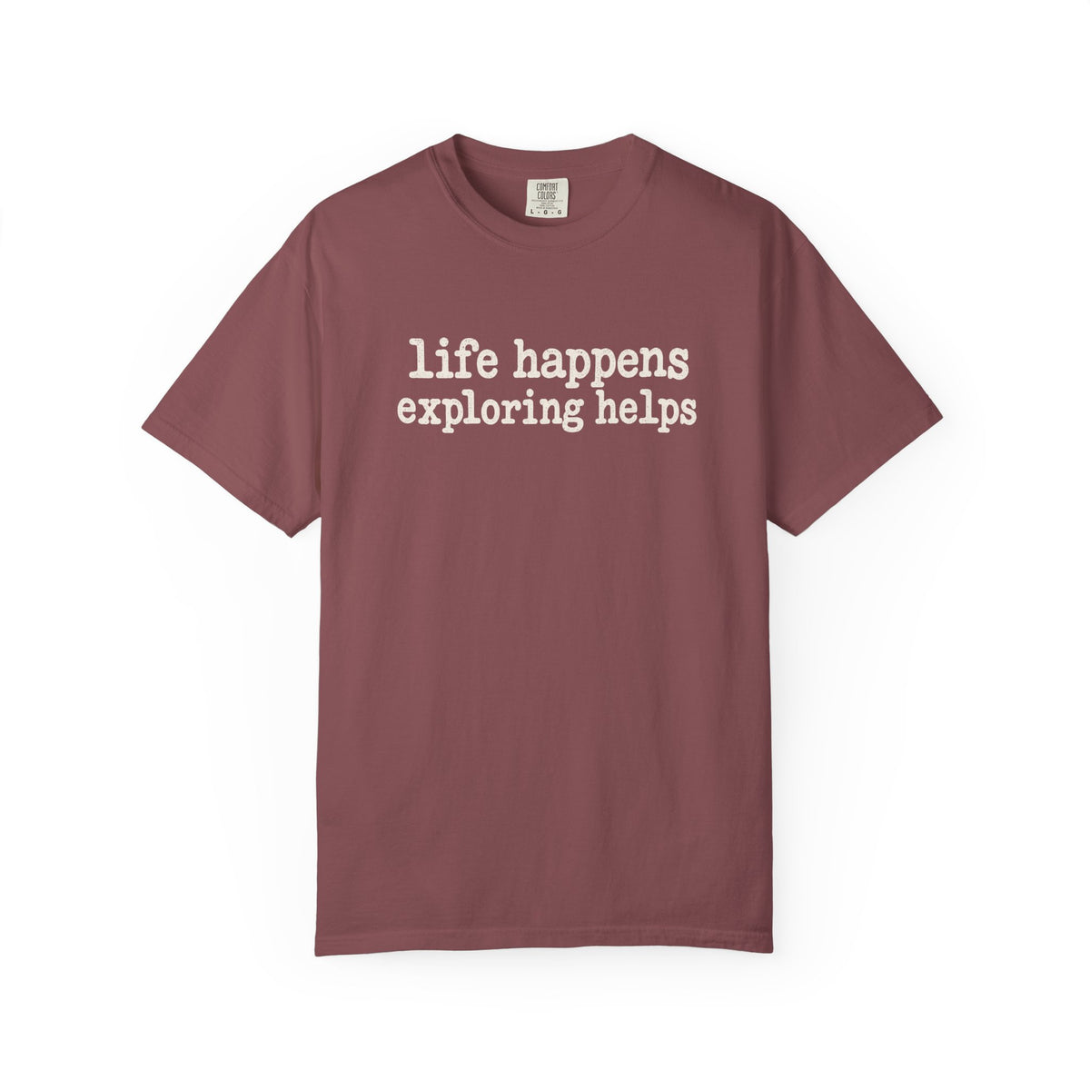 Life Happens Exploring Helps Vintage Comfort Colors T-Shirt