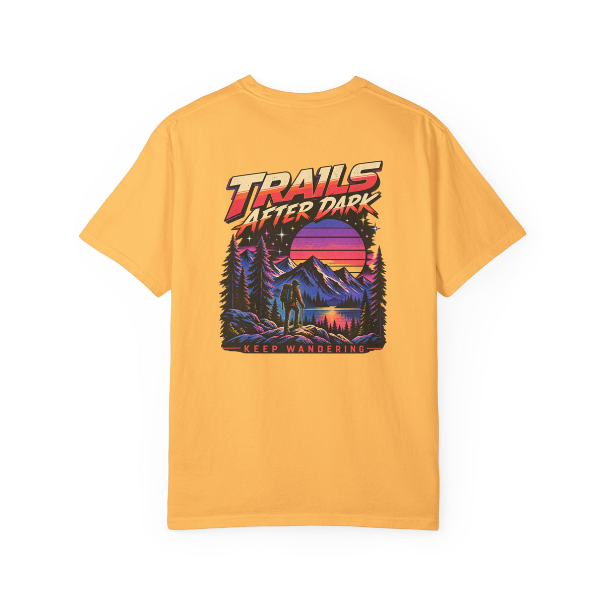Trails After Dark 80s Hiking Graphic Tee | Comfort Colors 1717