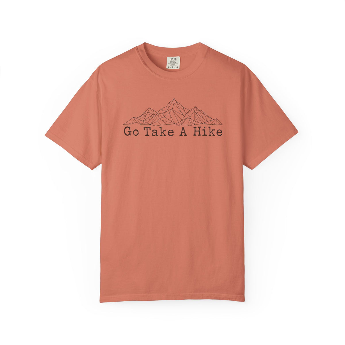 Go Take A Hike Geometric Mountain Tee | Vintage Comfort Colors Hiking Shirt
