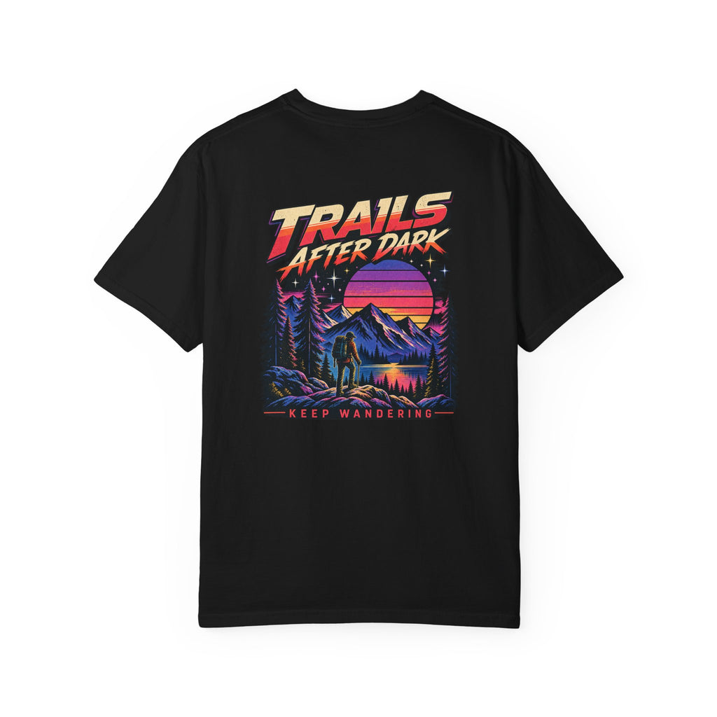 Trails After Dark 80s Hiking Graphic Tee | Comfort Colors 1717