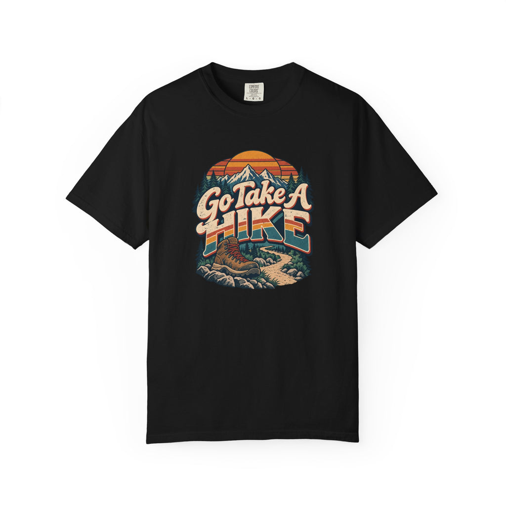 Go Take A Hike – Vintage 80s Hiking Graphic Tee | Comfort Colors® Outdoor Adventure Shirt