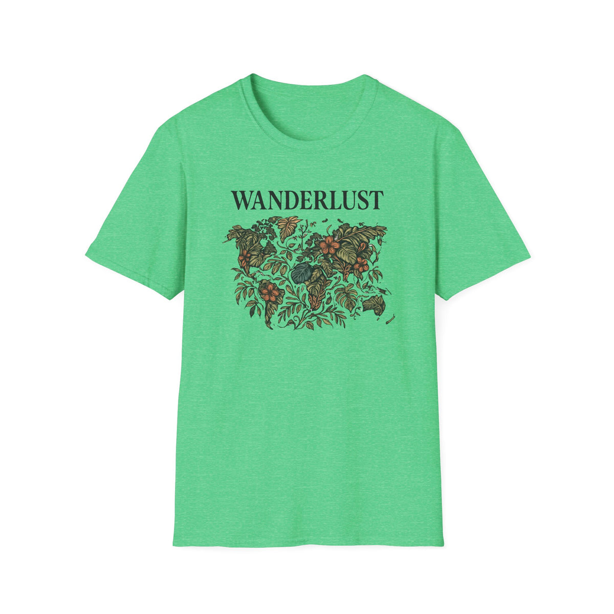 Lush Tropical Floral Scene T-Shirt