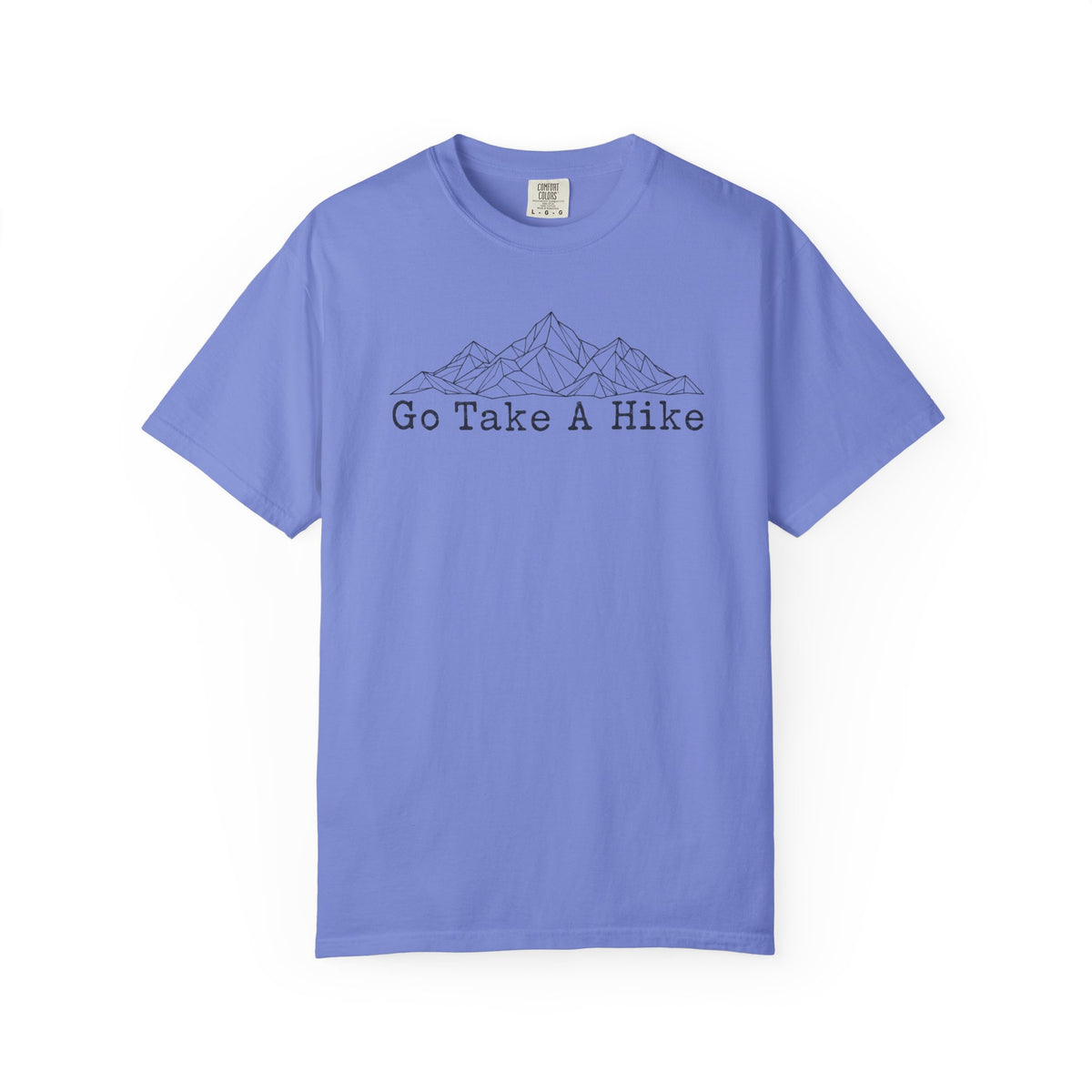 Go Take A Hike Geometric Mountain Tee | Vintage Comfort Colors Hiking Shirt