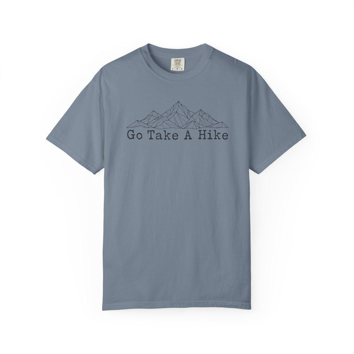 Go Take A Hike Geometric Mountain Tee | Vintage Comfort Colors Hiking Shirt