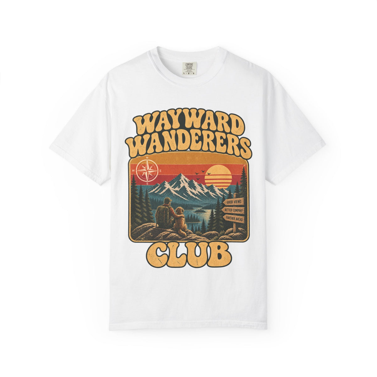 Wayward Wanderers Club T-Shirt — Vintage Outdoor Hiking Graphic Tee