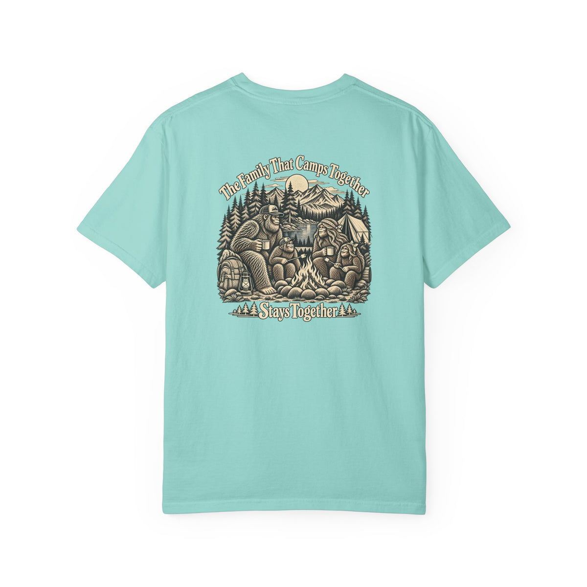 The Family That Camps Together Stays Together | Sasquatch Family Camping Tee | Comfort Colors 1717
