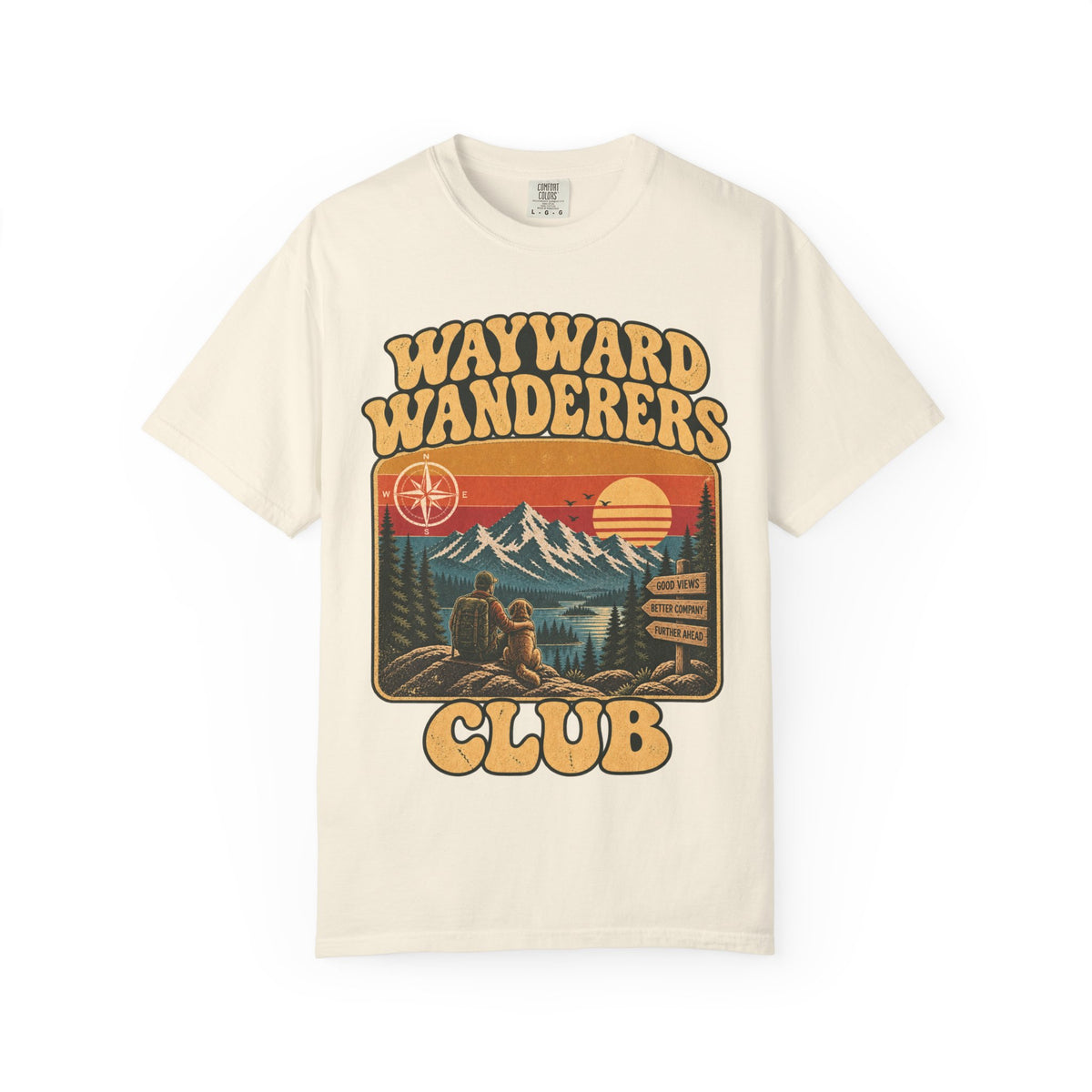 Wayward Wanderers Club T-Shirt — Vintage Outdoor Hiking Graphic Tee