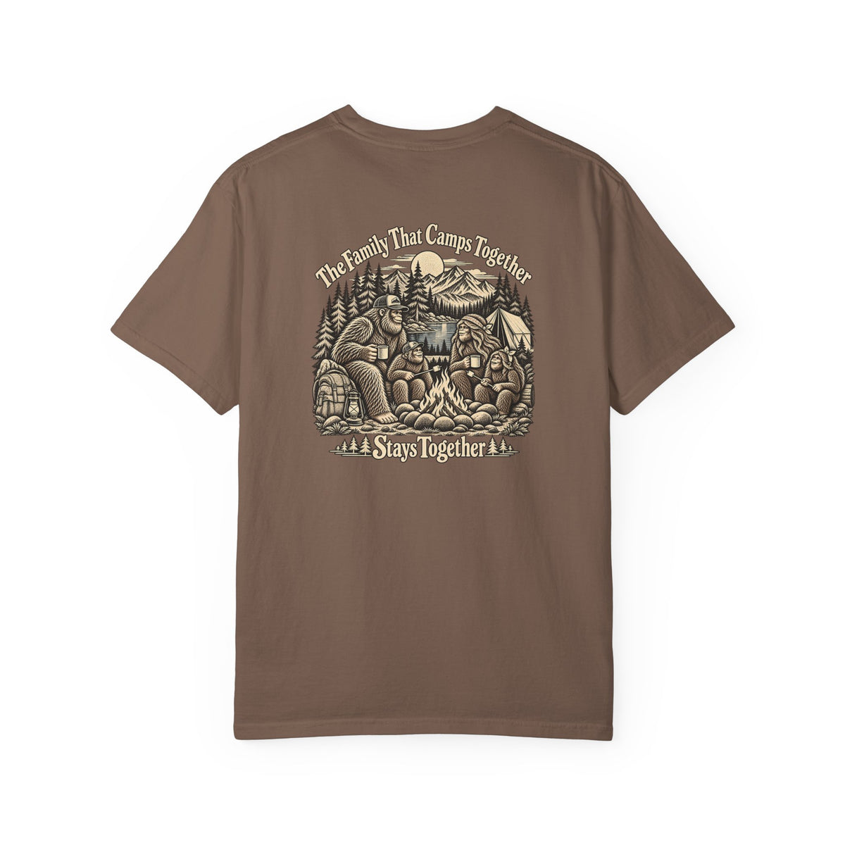 The Family That Camps Together Stays Together | Sasquatch Family Camping Tee | Comfort Colors 1717