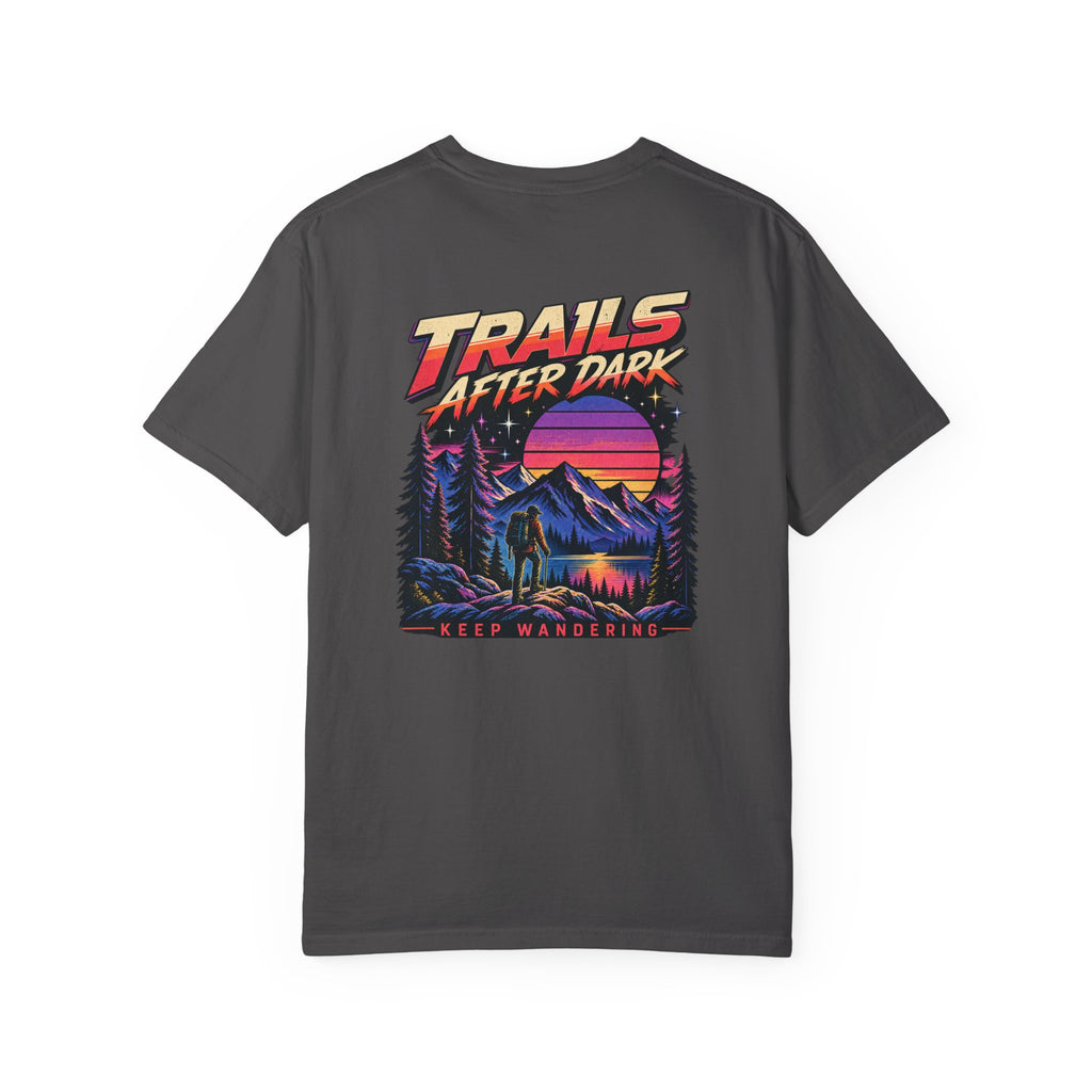 Trails After Dark 80s Hiking Graphic Tee | Comfort Colors 1717