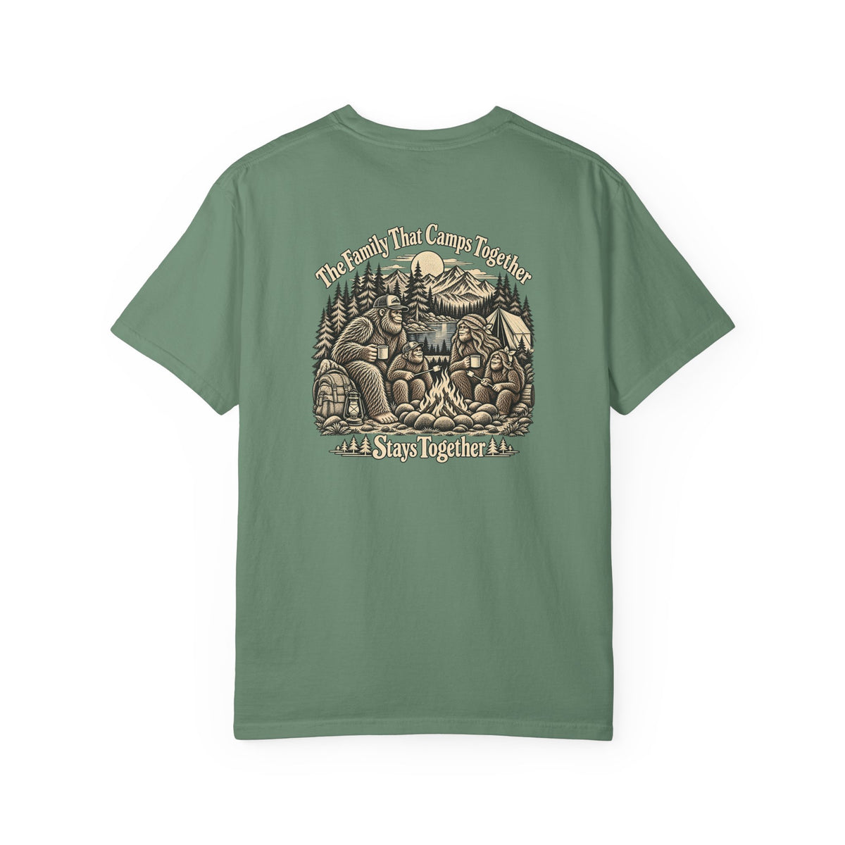 The Family That Camps Together Stays Together | Sasquatch Family Camping Tee | Comfort Colors 1717