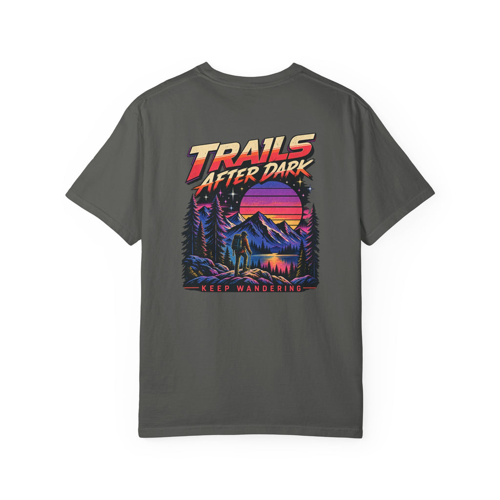 Trails After Dark 80s Hiking Graphic Tee | Comfort Colors 1717