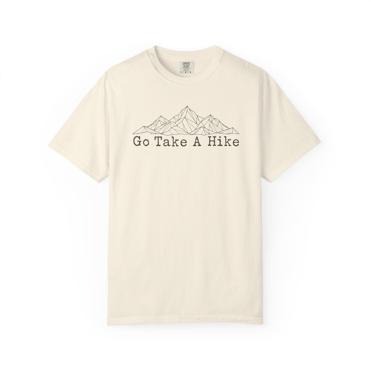 Go Take A Hike Geometric Mountain Tee | Vintage Comfort Colors Hiking Shirt