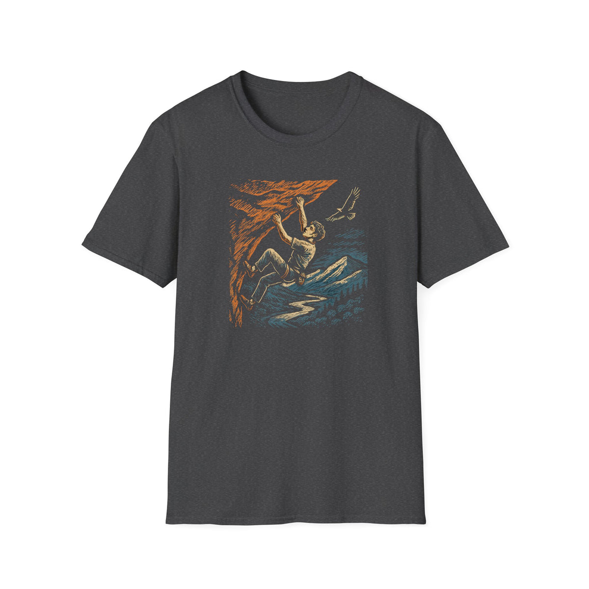 Climber on cliff T-Shirt
