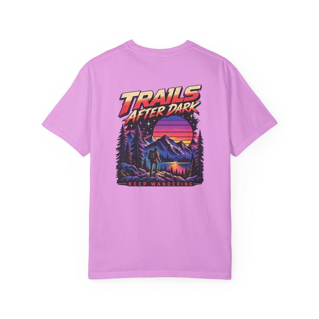 Trails After Dark 80s Hiking Graphic Tee | Comfort Colors 1717