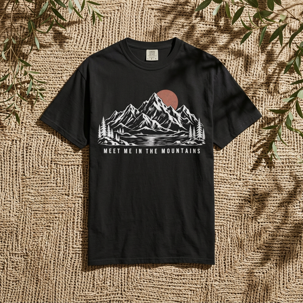 Meet Me in the Mountains T-Shirt — Outdoor Mountain Graphic Tee