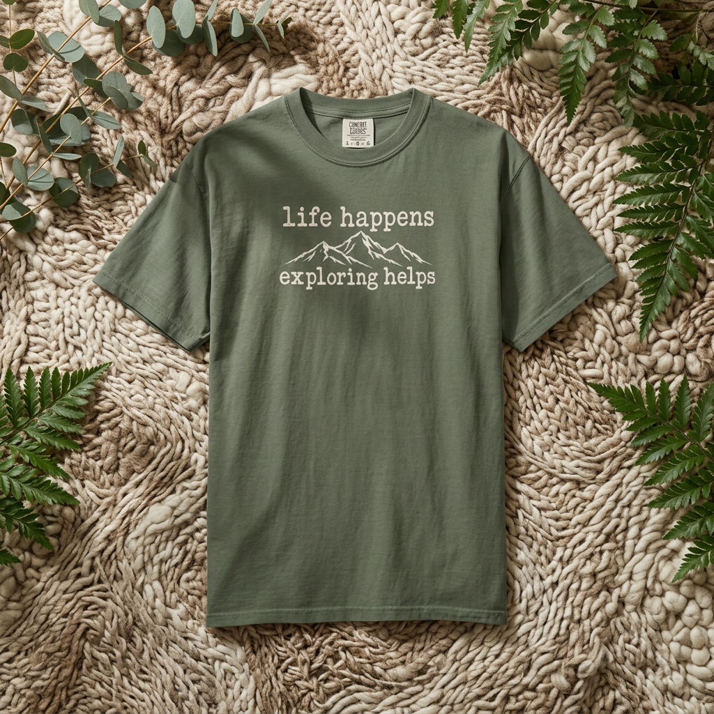 Life Happens Exploring Helps Vintage Comfort Colors T-Shirt