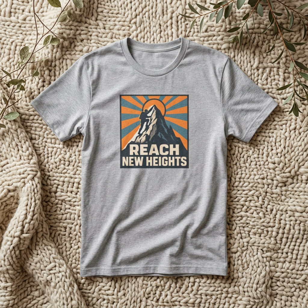 Reach New Heights Vintage Mountain Graphic Tee