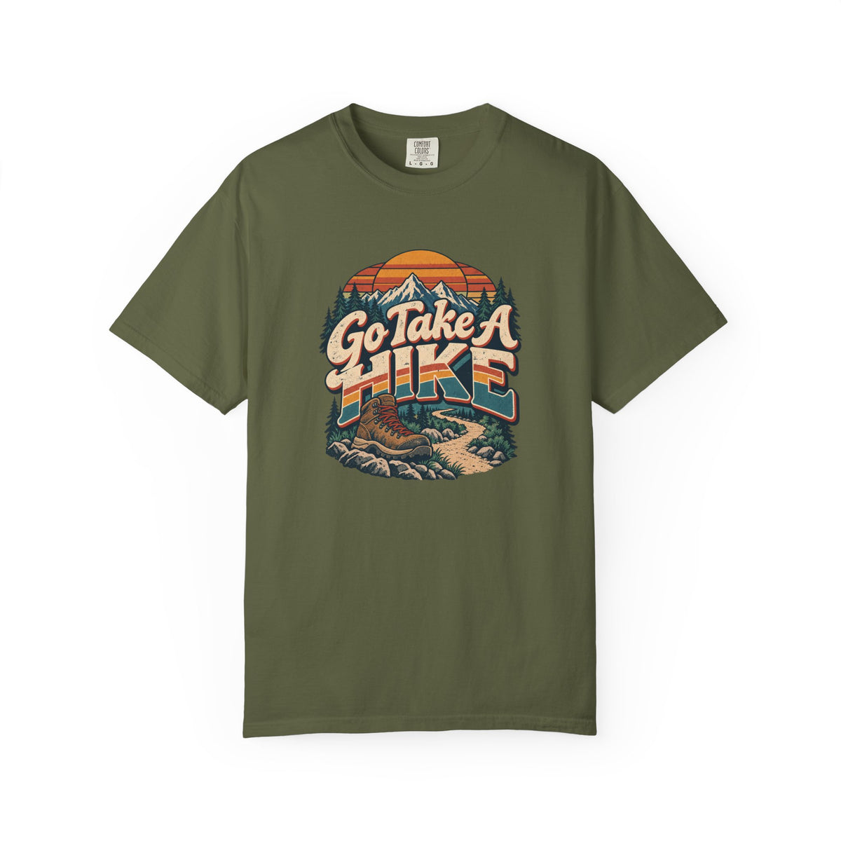 Go Take A Hike – Vintage 80s Hiking Graphic Tee | Comfort Colors® Outdoor Adventure Shirt