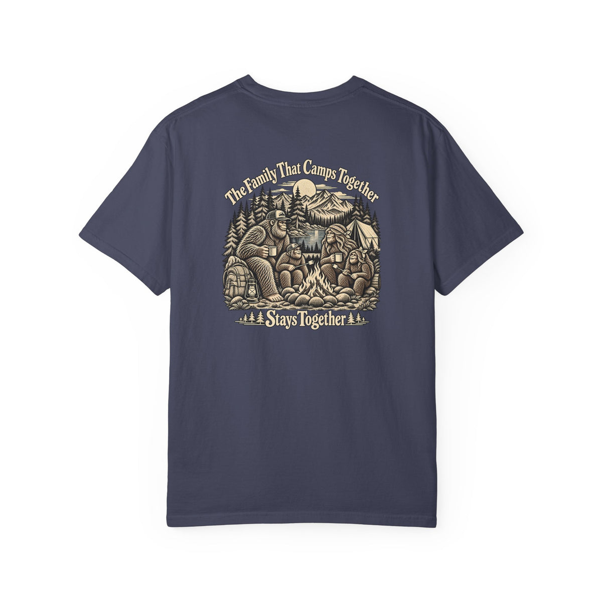 The Family That Camps Together Stays Together | Sasquatch Family Camping Tee | Comfort Colors 1717
