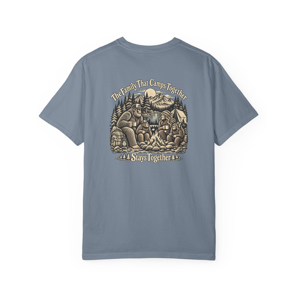 The Family That Camps Together Stays Together | Sasquatch Family Camping Tee | Comfort Colors 1717