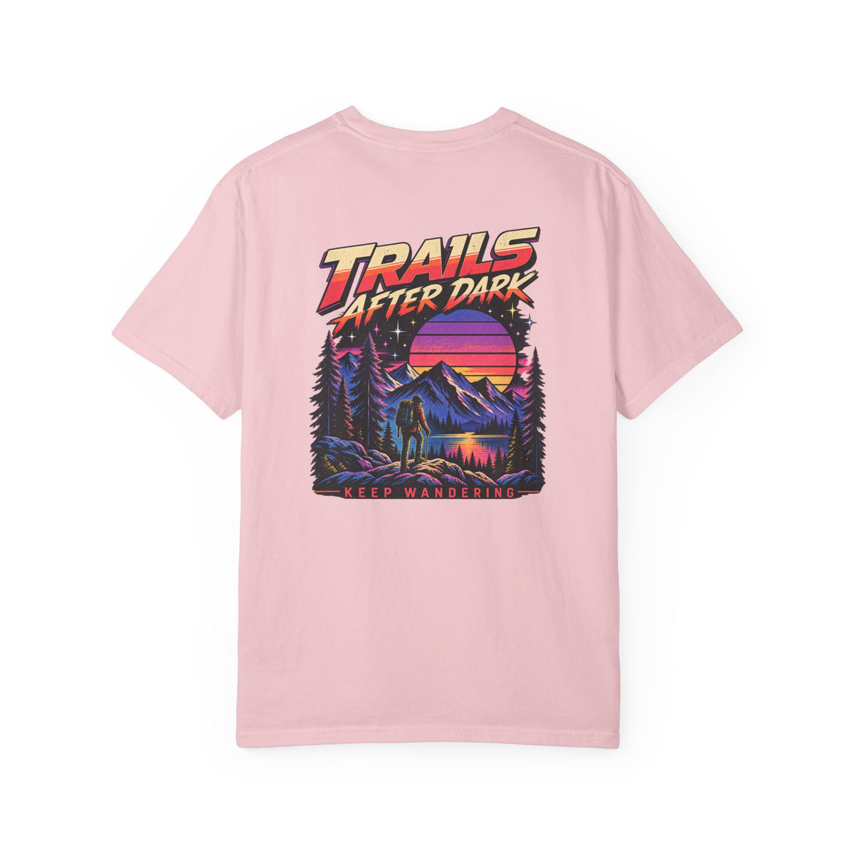 Trails After Dark 80s Hiking Graphic Tee | Comfort Colors 1717