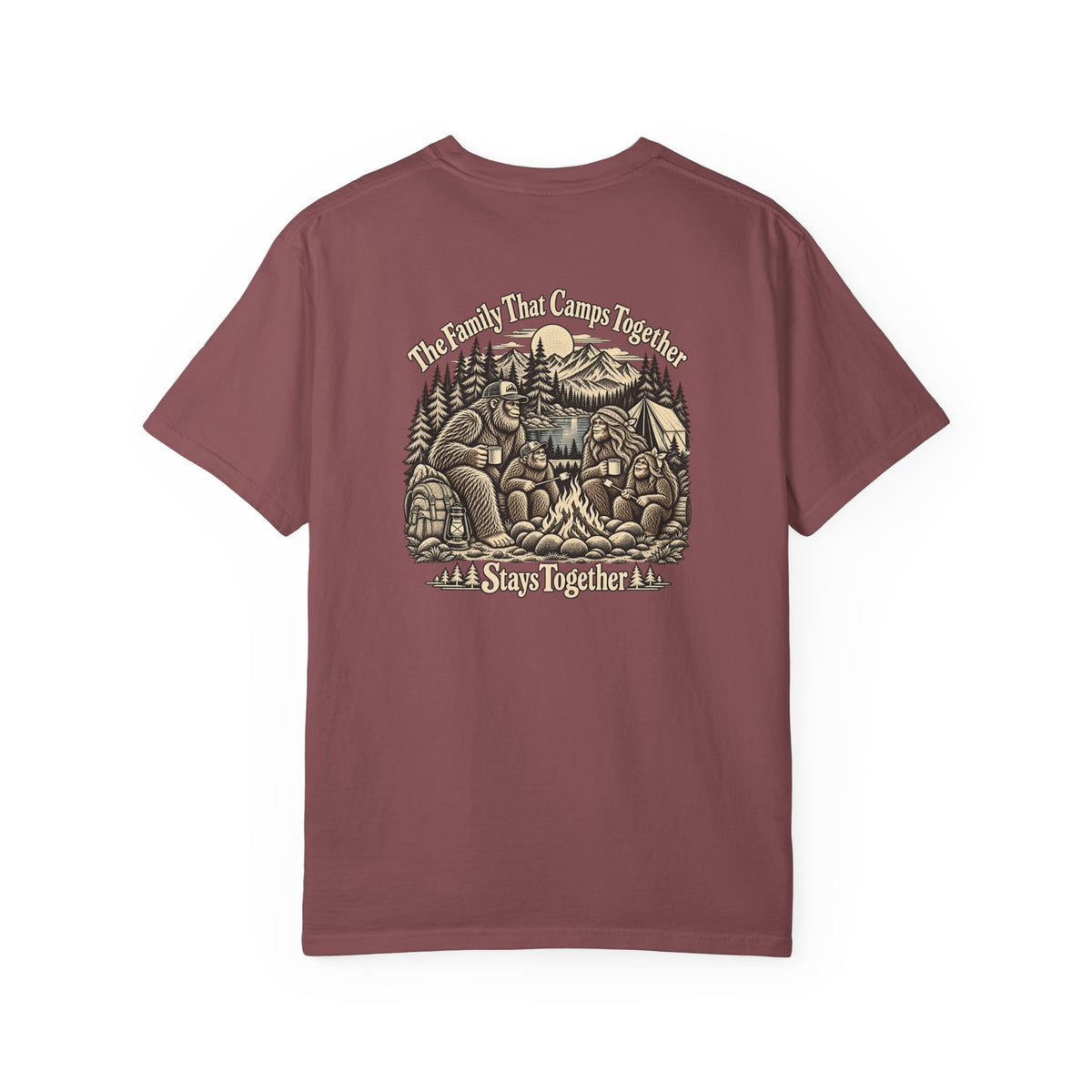 The Family That Camps Together Stays Together | Sasquatch Family Camping Tee | Comfort Colors 1717
