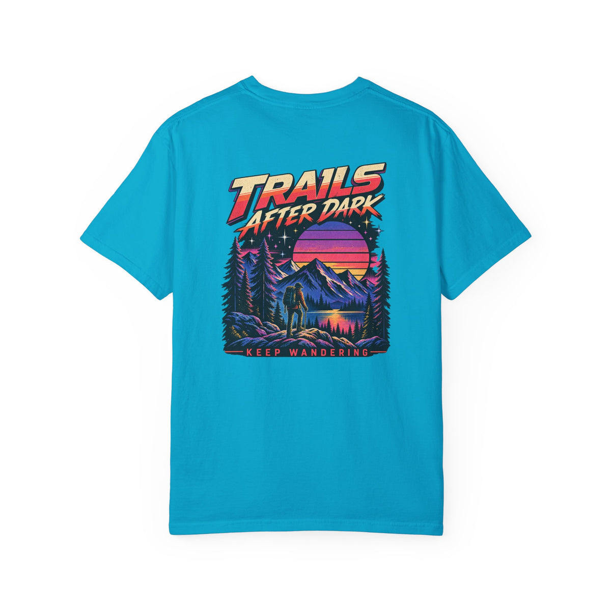 Trails After Dark 80s Hiking Graphic Tee | Comfort Colors 1717