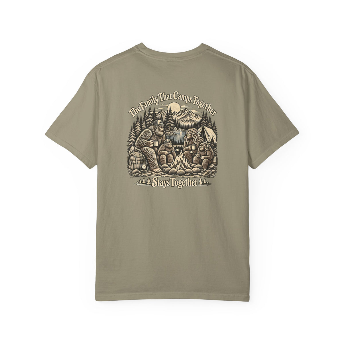 The Family That Camps Together Stays Together | Sasquatch Family Camping Tee | Comfort Colors 1717