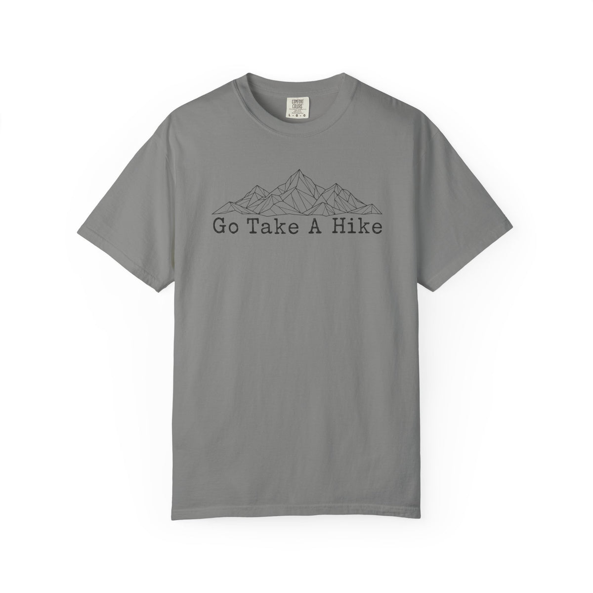 Go Take A Hike Geometric Mountain Tee | Vintage Comfort Colors Hiking Shirt