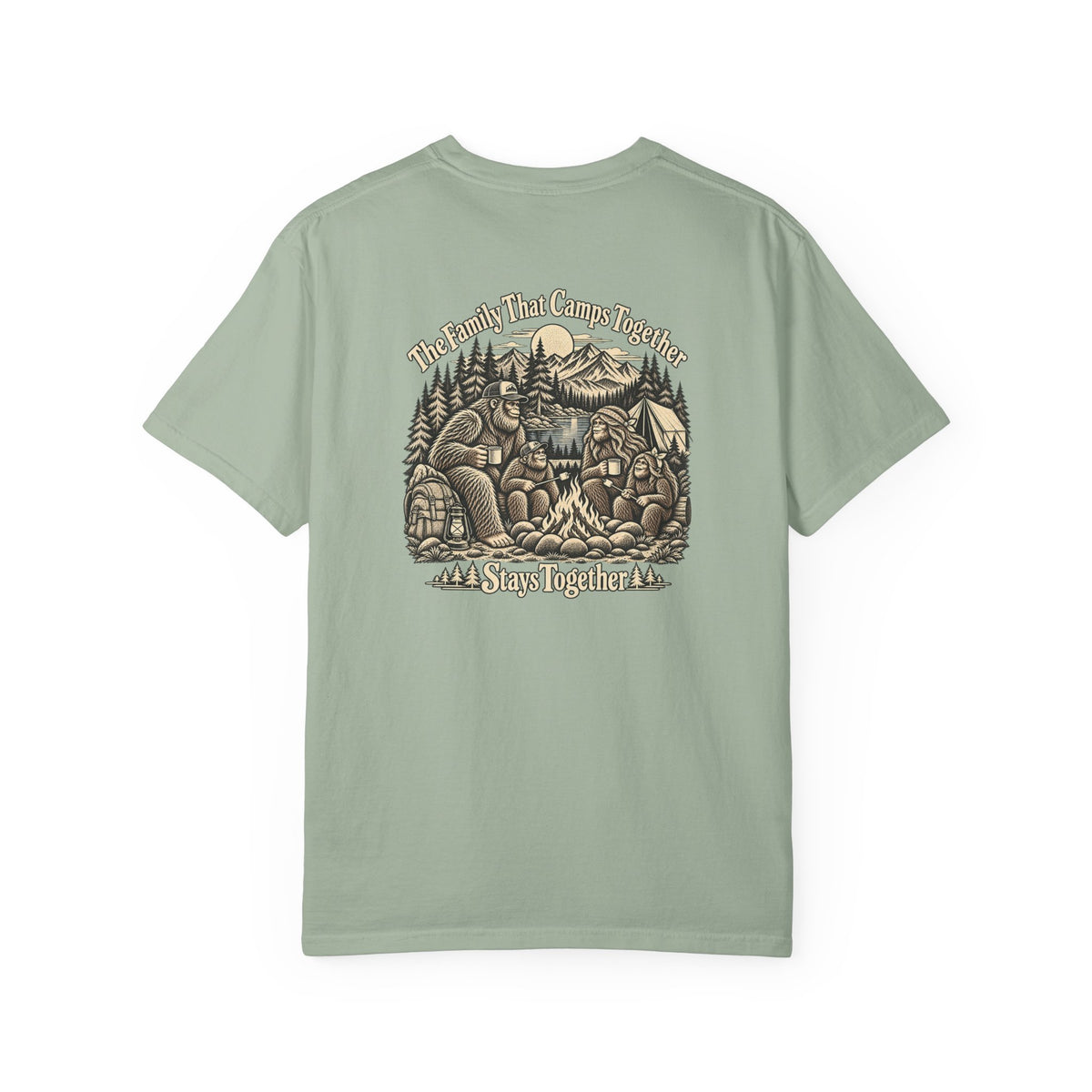 The Family That Camps Together Stays Together | Sasquatch Family Camping Tee | Comfort Colors 1717