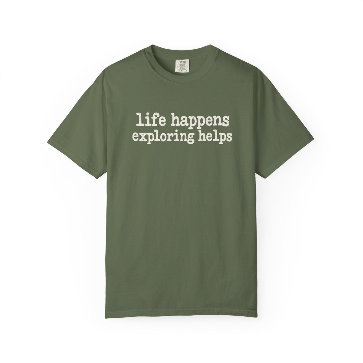 Life Happens Exploring Helps Vintage Comfort Colors T-Shirt