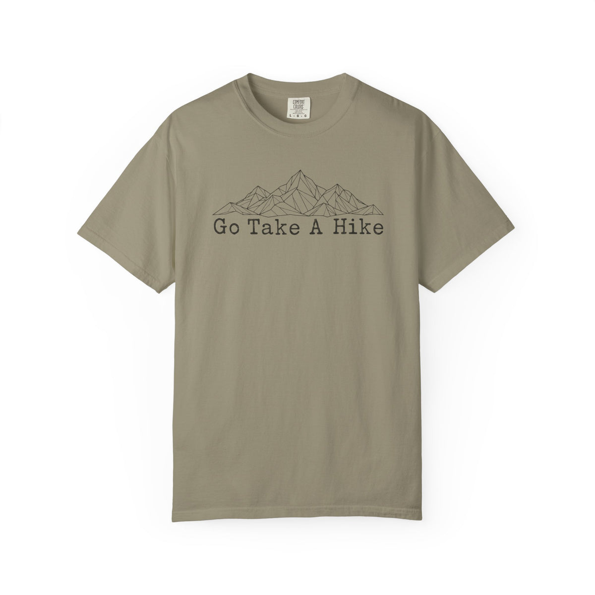 Go Take A Hike Geometric Mountain Tee | Vintage Comfort Colors Hiking Shirt