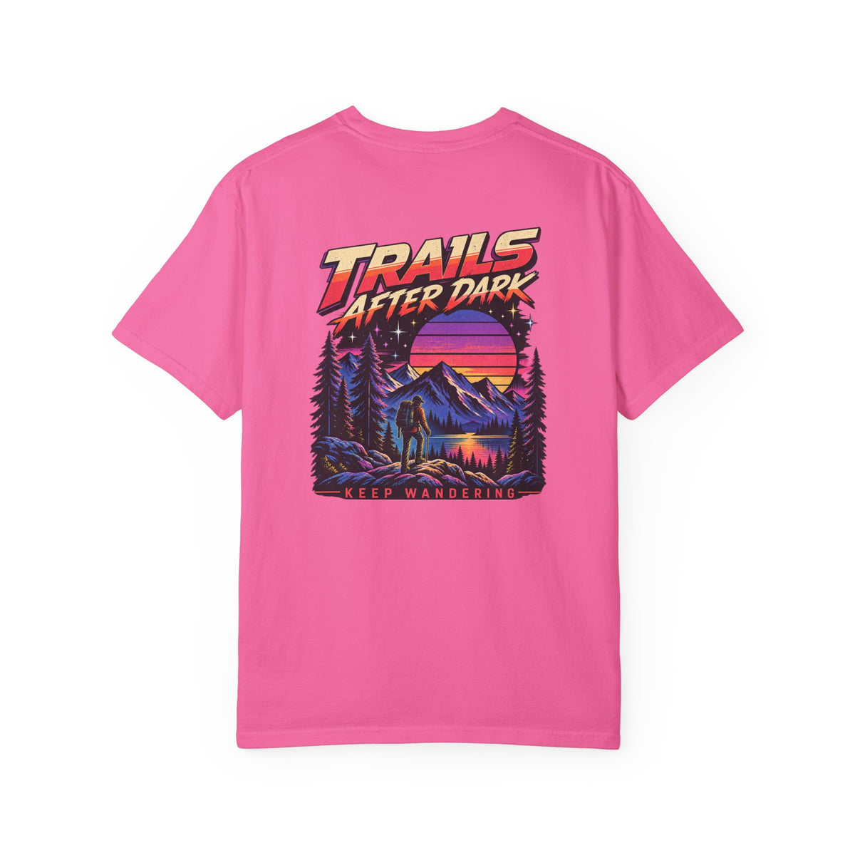 Trails After Dark 80s Hiking Graphic Tee | Comfort Colors 1717