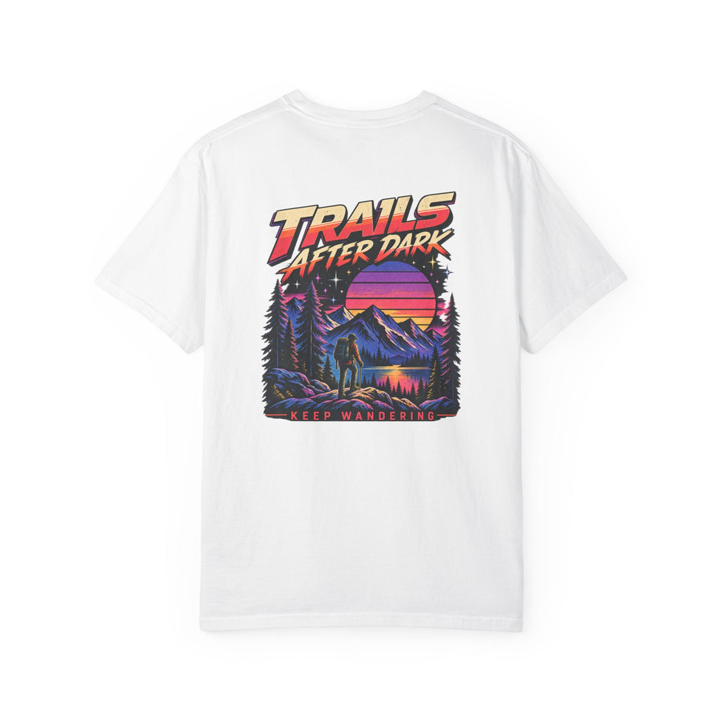 Trails After Dark 80s Hiking Graphic Tee | Comfort Colors 1717