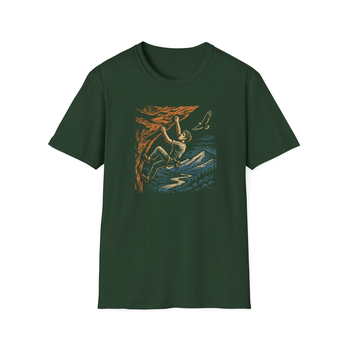 Climber on cliff T-Shirt
