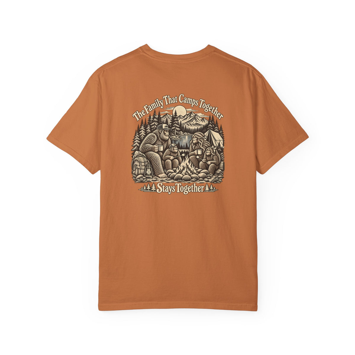 The Family That Camps Together Stays Together | Sasquatch Family Camping Tee | Comfort Colors 1717