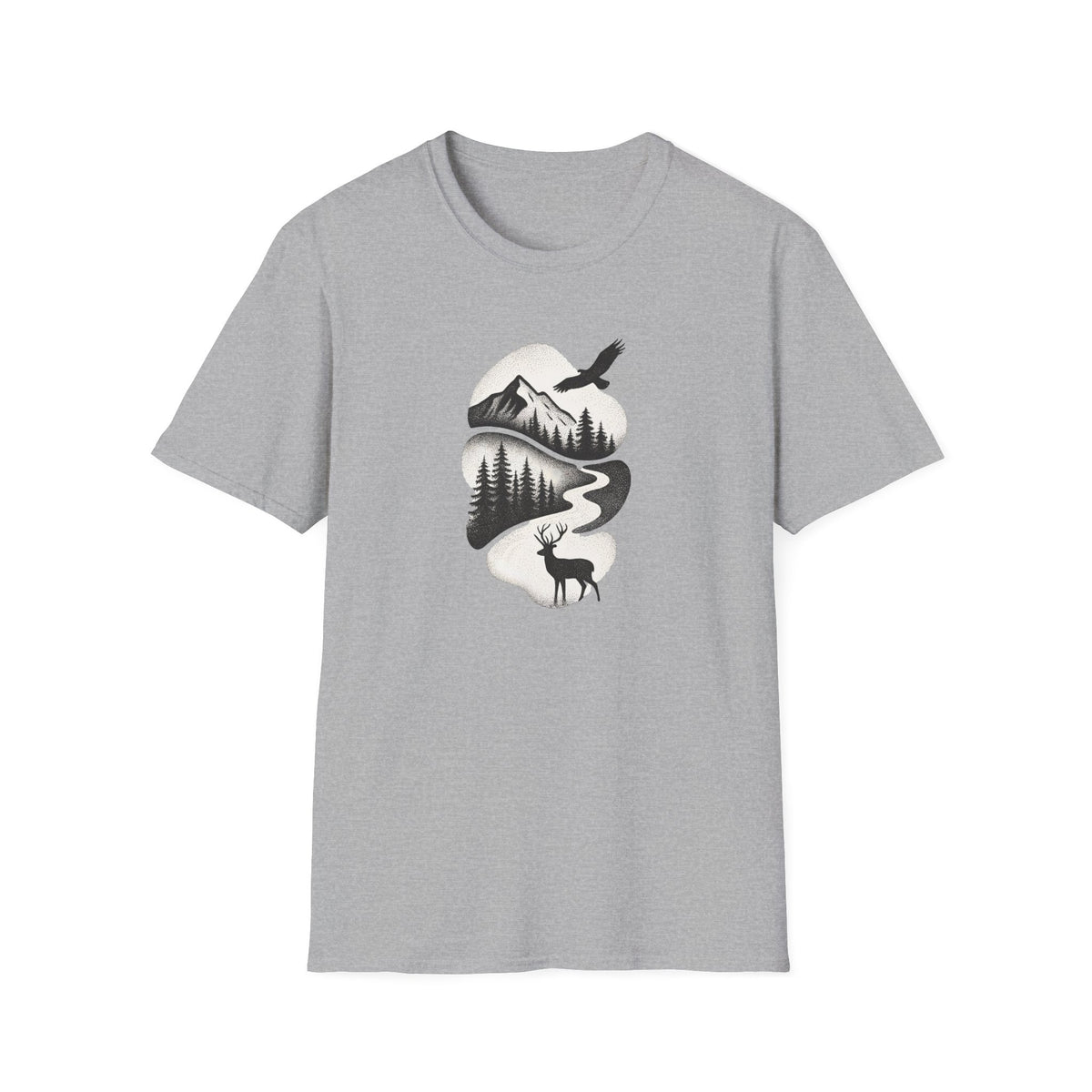 Deer in Mountain Landscape T-Shirt
