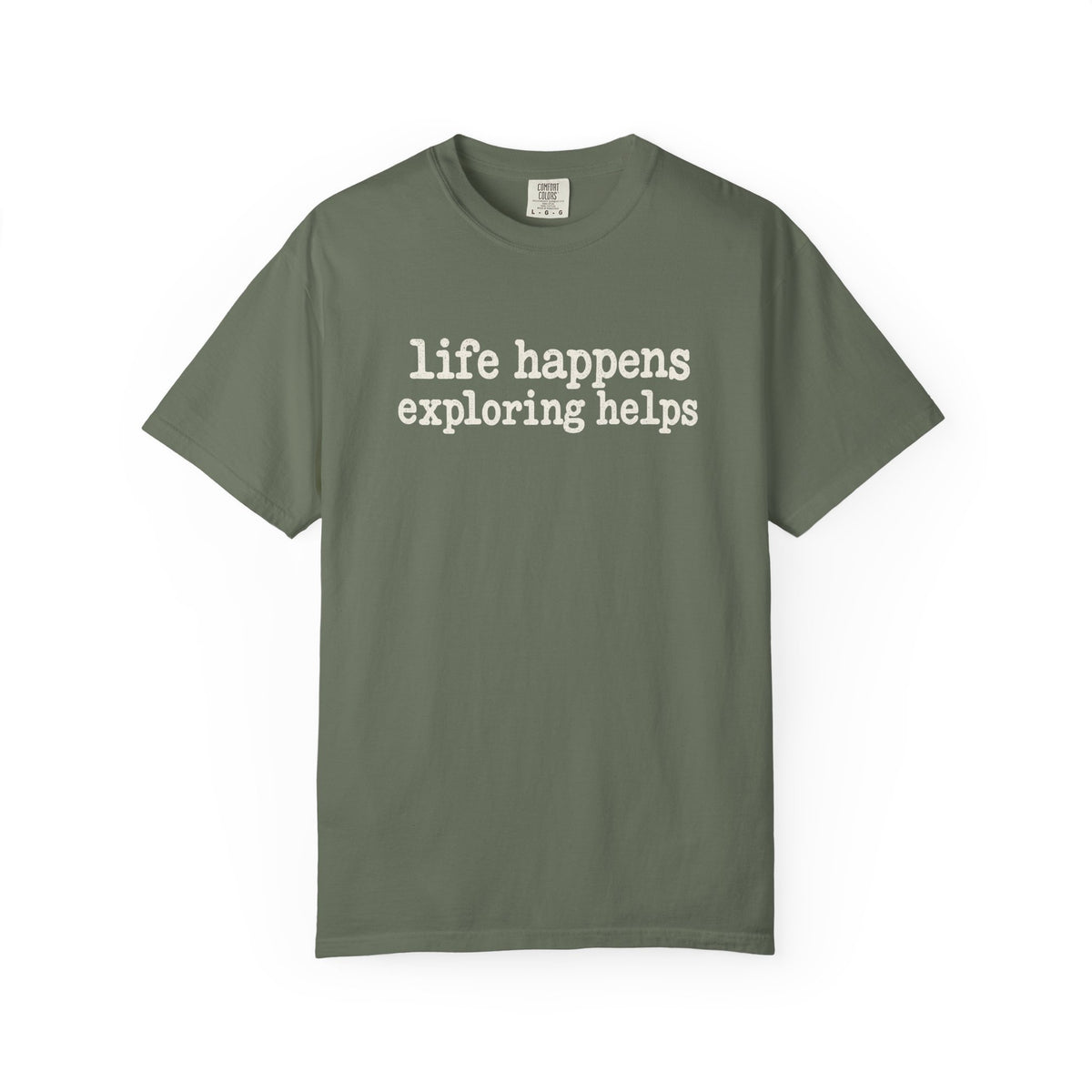 Life Happens Exploring Helps Vintage Comfort Colors T-Shirt