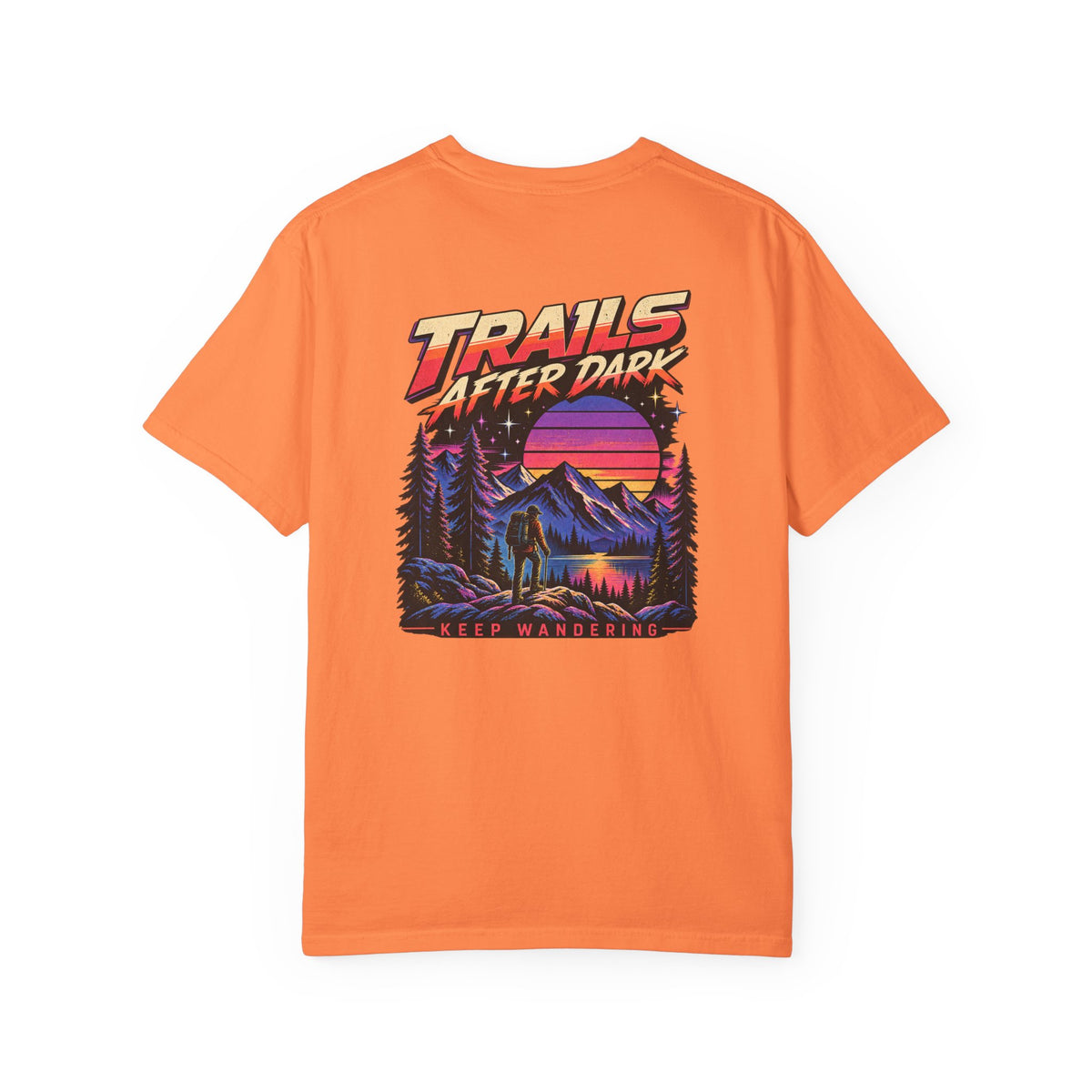 Trails After Dark 80s Hiking Graphic Tee | Comfort Colors 1717