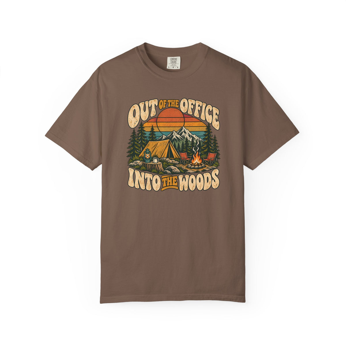 Out of the Office Into the Woods Vintage Camping Tee | Comfort Colors 1717