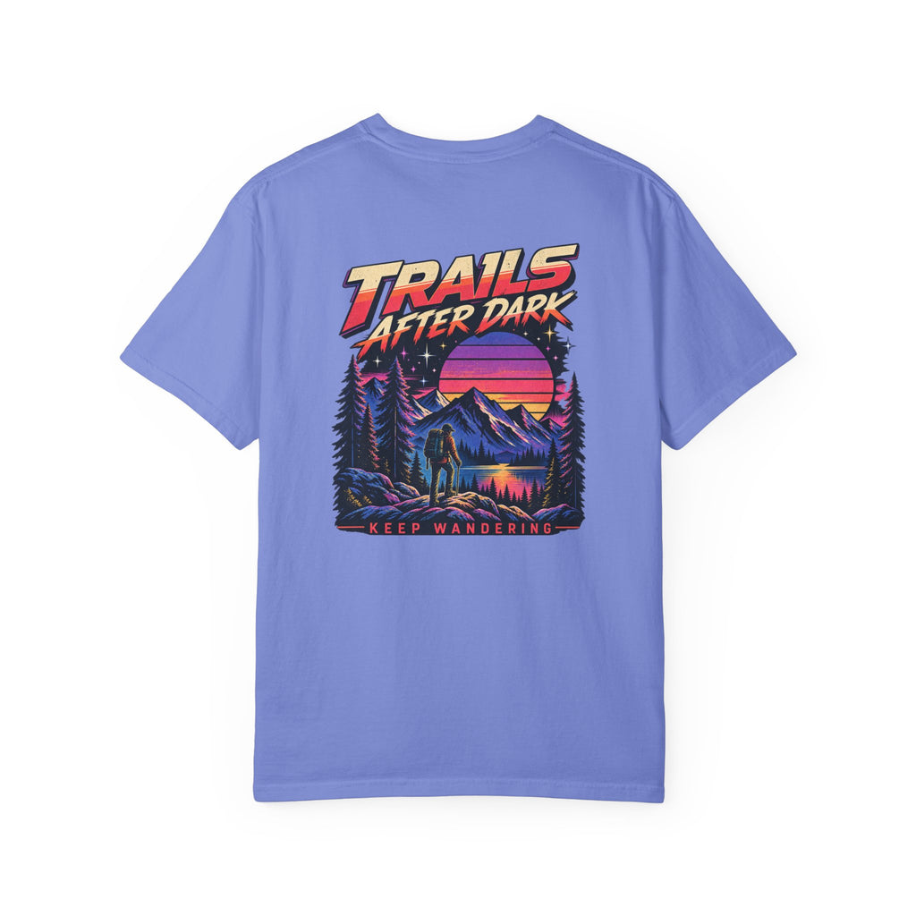 Trails After Dark 80s Hiking Graphic Tee | Comfort Colors 1717