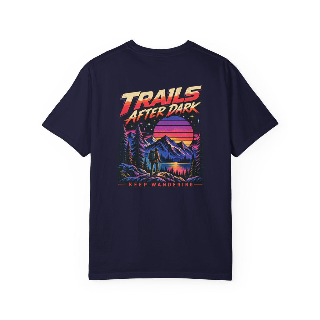 Trails After Dark 80s Hiking Graphic Tee | Comfort Colors 1717